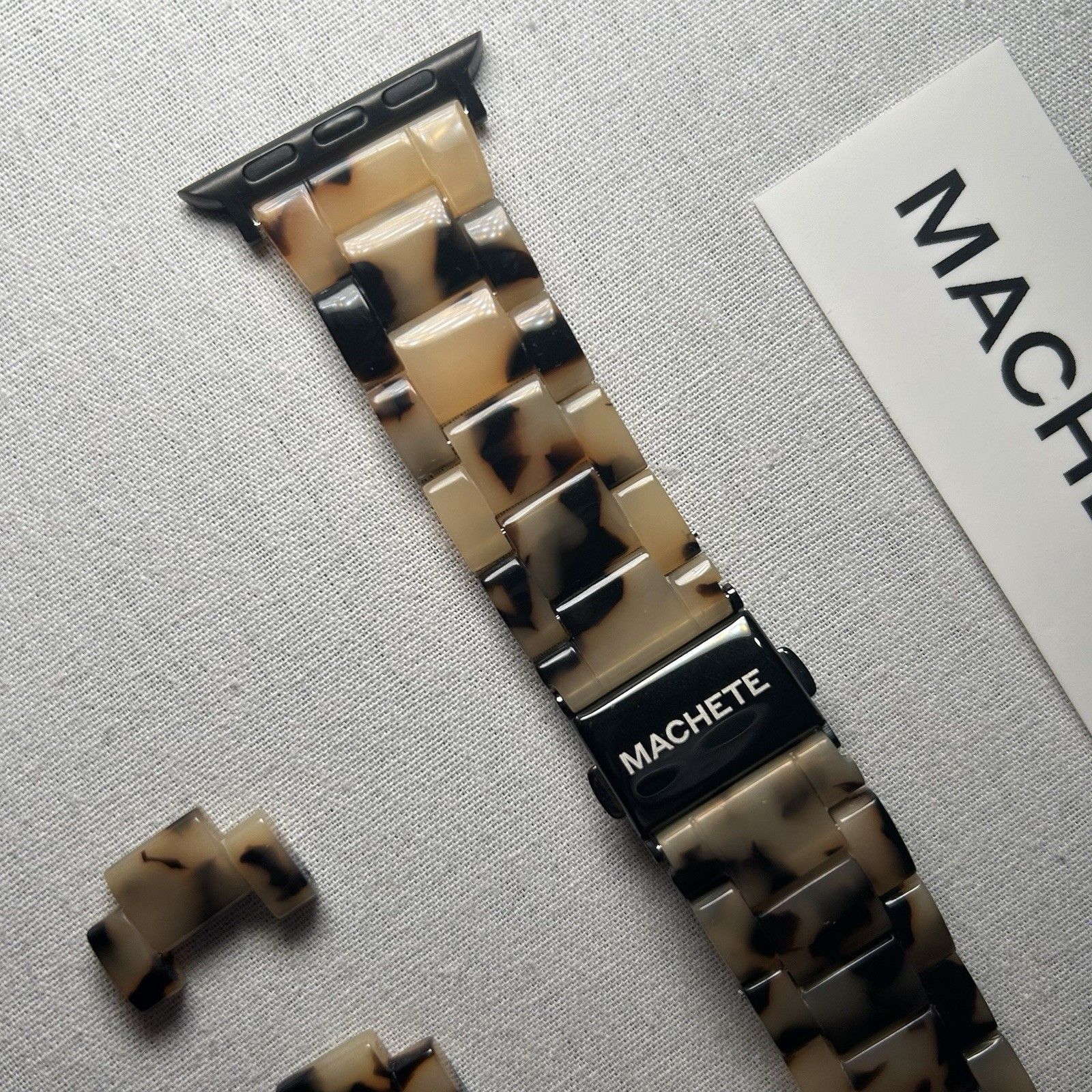 Nwt Machete Apple Watch Band In Classic Tortoise Made From Italian Acetate — image 3 of 5